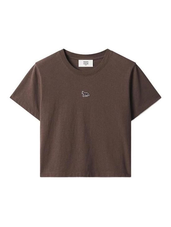 26FW 메종키츠네 베이비 폭스 베이비 티셔츠 MW00105KJ7026DKBRO BROWN