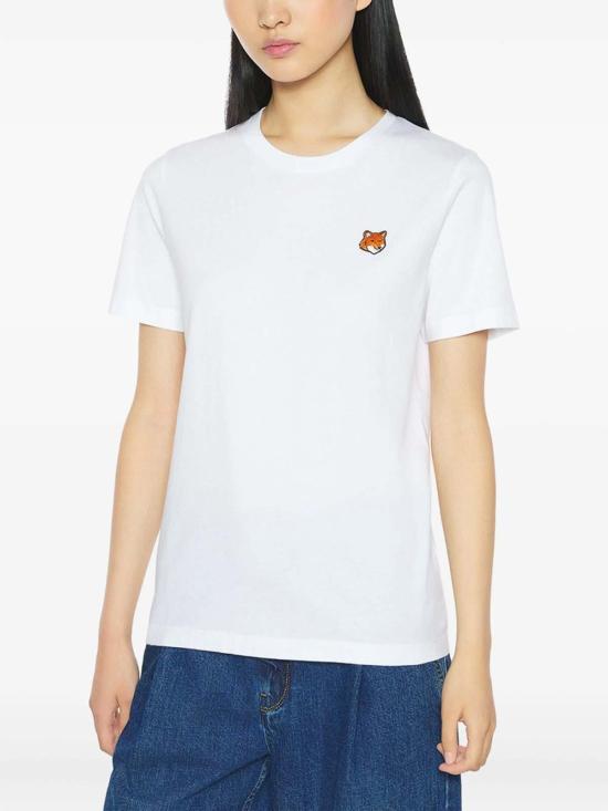 26FW 메종키츠네 폭스 헤드 레귤러 폴로 티셔츠 PW00113KJ7026WHITE - MAISON KITSUNE