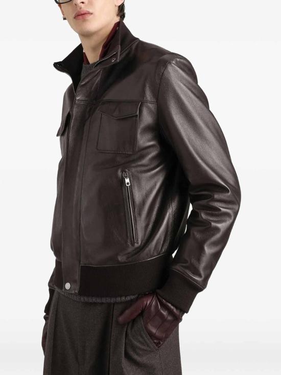 26FW 돌체앤가바나 가죽 자켓 G9CHULHUL18M1213 BROWN - DOLCE & GABBANA