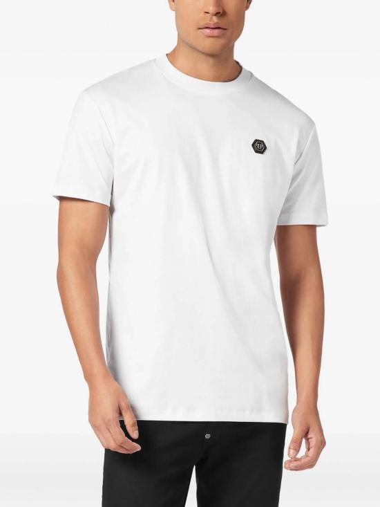 26FW 필립 플레인 반팔 티셔츠 MTK8740PJY002N01 WHITE - PHILIPP PLEIN