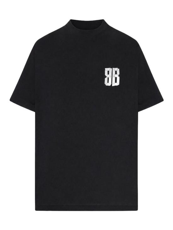 26FW 발렌시아가 반팔 티셔츠 871733TVVE41000 BLACK