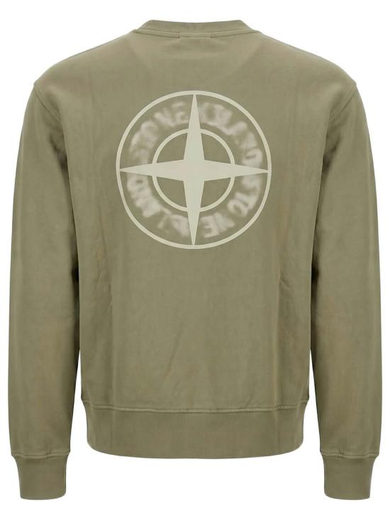 26FW 스톤 아일랜드 오가닉 코튼 로고 프린트 스웨트셔츠 L2S156100039S0477V005G GREEN - STONE ISLAND