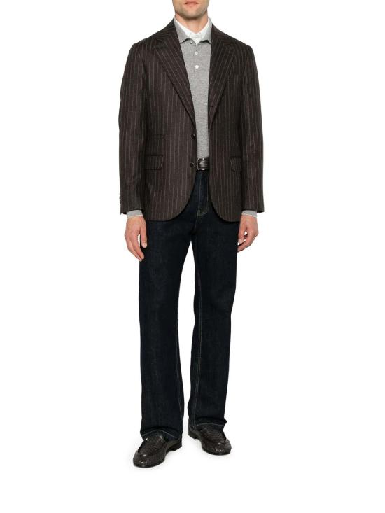 26FW 브루넬로 쿠치넬리 폴로 넥 캐시미어 스웨터 M2200295CY162 GREY - BRUNELLO CUCINELLI