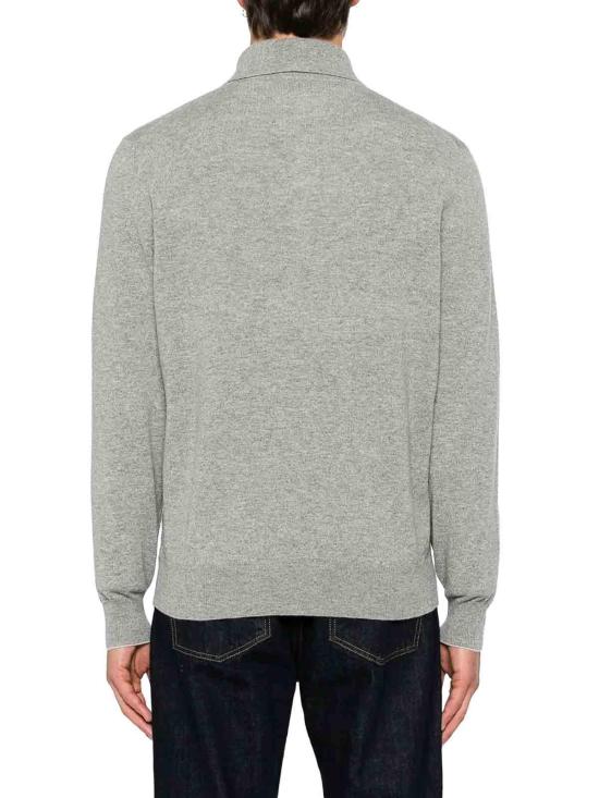 26FW 브루넬로 쿠치넬리 폴로 넥 캐시미어 스웨터 M2200295CY162 GREY - BRUNELLO CUCINELLI