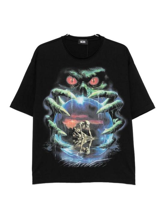 26FW 지씨디에스 반팔 티셔츠 C2MBQC072J079BLKGR MULTICOLOUR