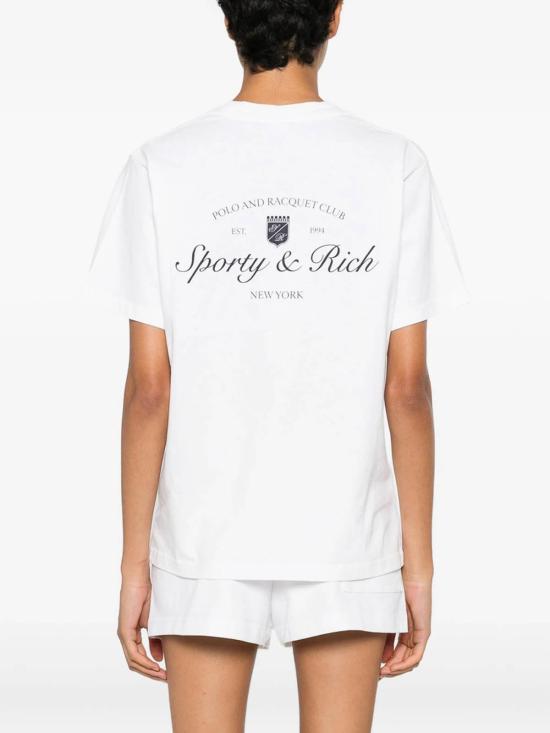 26FW 스포티앤리치 반팔 티셔츠 TO11975325WHWHITE - SPORTY & RICH
