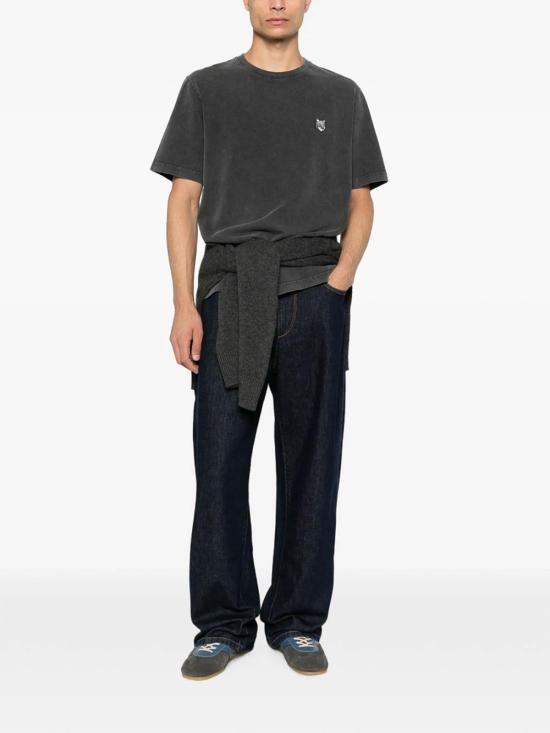 26FW 메종키츠네 반팔 티셔츠 PM00108KJBT7BKFAD GREY - MAISON KITSUNE