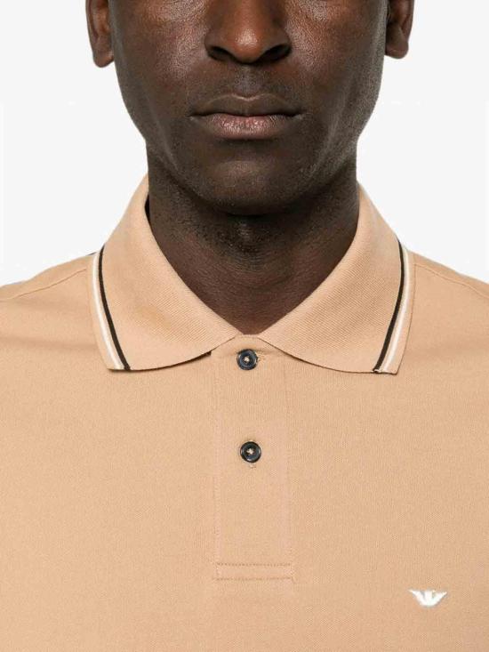 26FW 엠포리오 아르마니 폴로 티셔츠 AF23090EM004607U6163 BEIGE - EMPORIO ARMANI