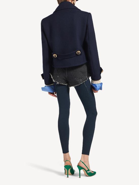 26FW 발렌시아가 크롭 피코트 A002D7TUU168065 BLUE - BALENCIAGA