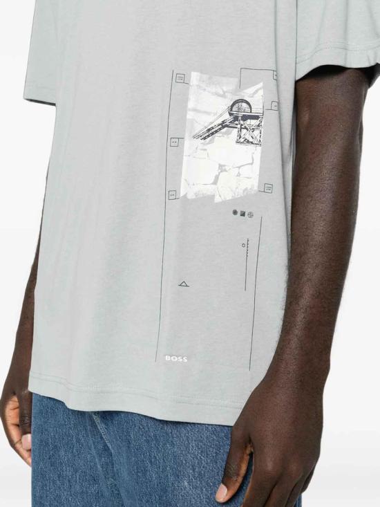26FW 휴고보스 반팔 티셔츠 50566607084 GREY - HUGO BOSS