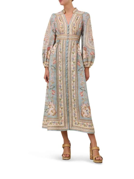 26FW 짐머만 미디 스커트 3501DSS264BTPF BLUE - ZIMMERMANN