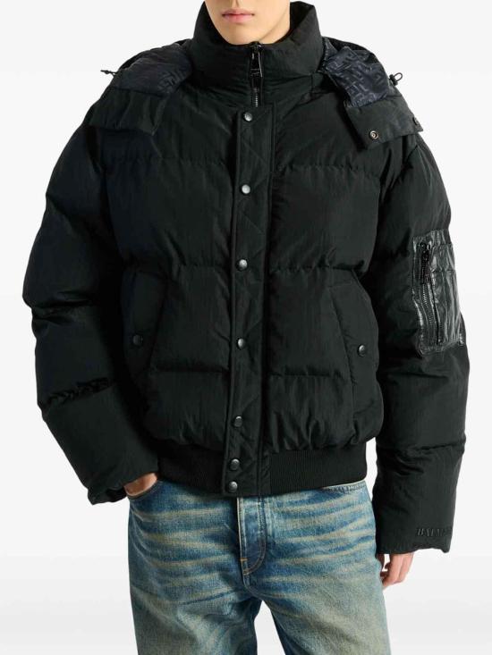 26FW 발망 숏패딩 HH1TP190XM280PA BLACK - BALMAIN