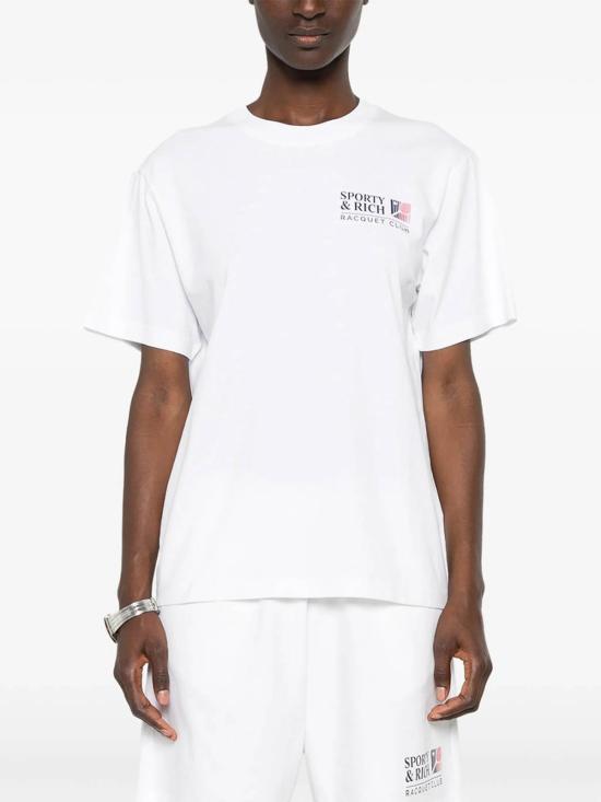 26FW 스포티앤리치 반팔 티셔츠 TO119710431WHWHITE - SPORTY & RICH