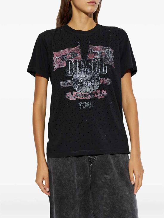 26FW 디젤 반팔 티셔츠 0NIBLA259329XX BLACK - DIESEL