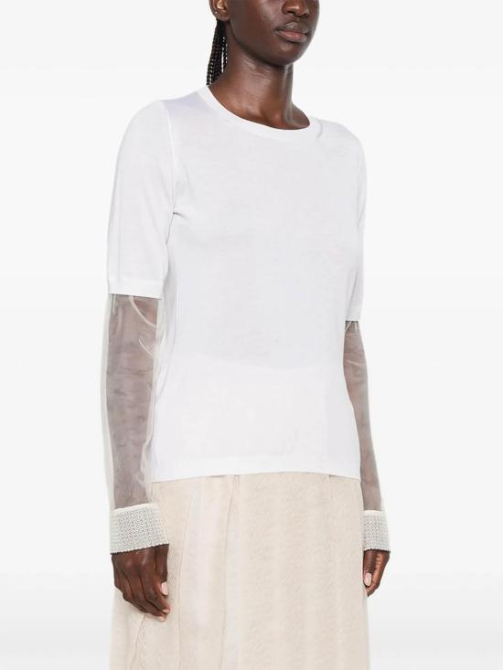 26FW 파비아나 필리피 탑 MAD216F006M31925 WHITE - FABIANA FILIPPI