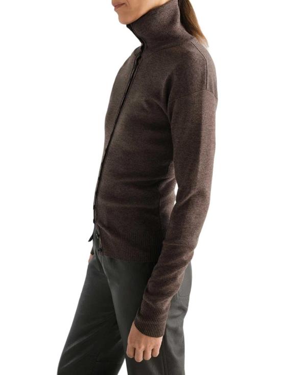 26FW 르메르 버튼 탑 파인 울 스웨터 PO0047LK1070BR538 BROWN - LEMAIRE