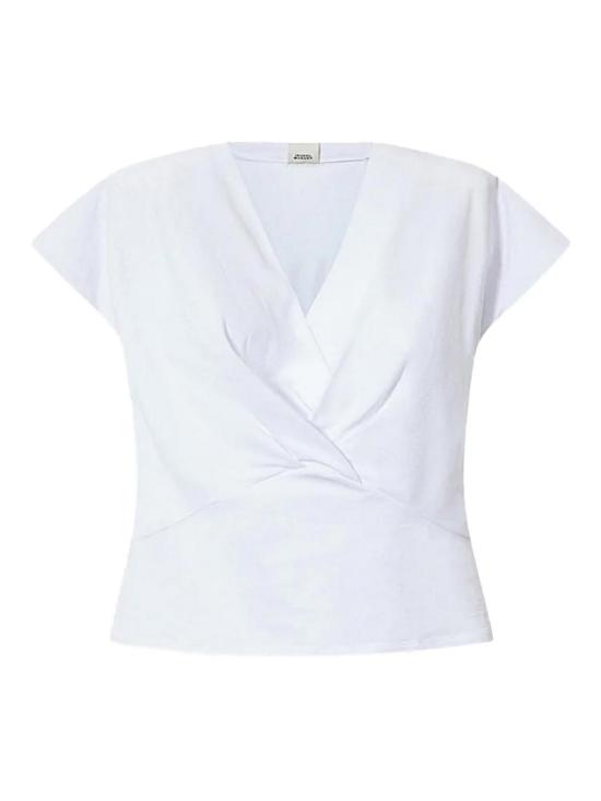 26FW 이자벨마랑 나드린 드레이프 코튼 저지 티셔츠 TS0341FAA1N41I20WH WHITE
