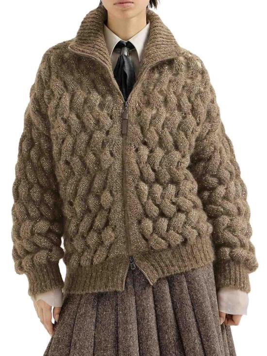 26FW 브루넬로 쿠치넬리 가디건 MNT347516CLE69 BROWN - BRUNELLO CUCINELLI
