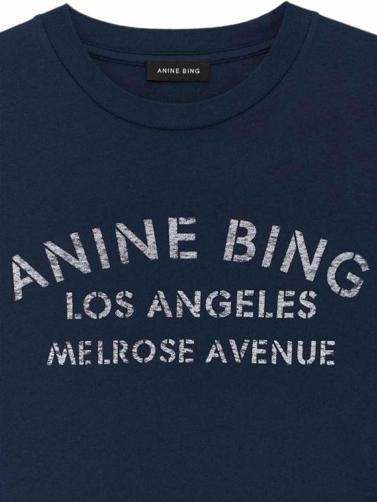 26FW 애니빙 반팔 티셔츠 A0812930NYA1 BLUE - ANINE BING