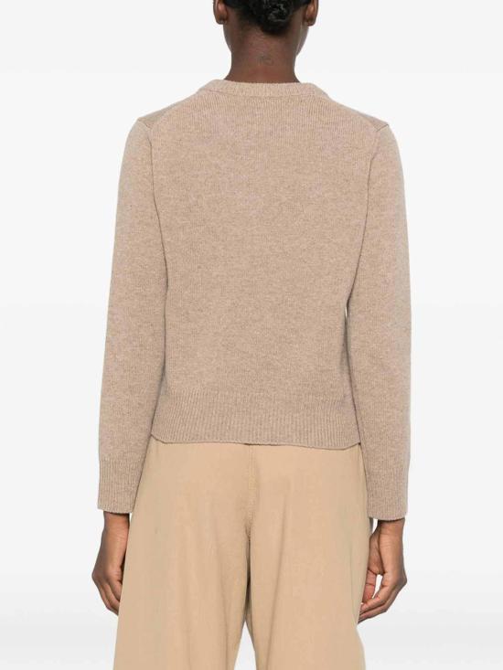 26FW 메종키츠네 폭스 헤드 인타르시아 메리노 스웨터 NW00808KM0329TAMEB BEIGE - MAISON KITSUNE