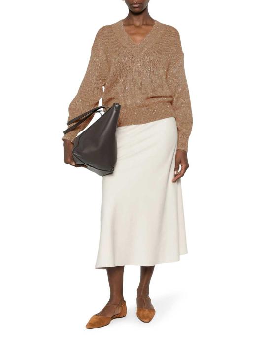 26FW 브루넬로 쿠치넬리 탑 MMS579702C9918 BROWN - BRUNELLO CUCINELLI