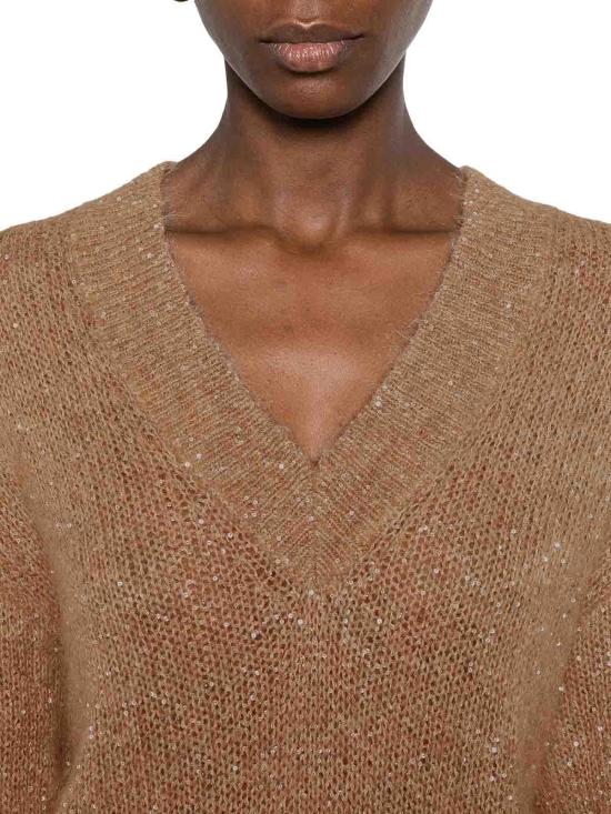 26FW 브루넬로 쿠치넬리 탑 MMS579702C9918 BROWN - BRUNELLO CUCINELLI