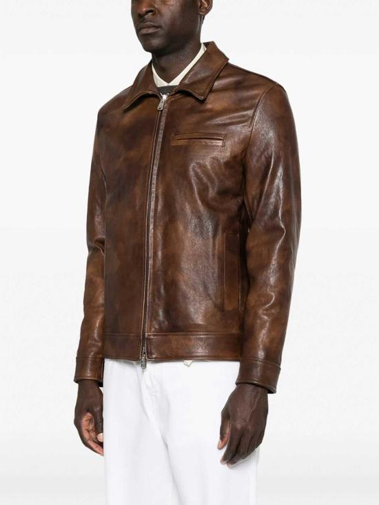 26FW 돈답 가죽 자켓 JU025XXX737 BROWN - DONDUP
