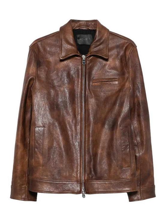 26FW 돈답 가죽 자켓 JU025XXX737 BROWN