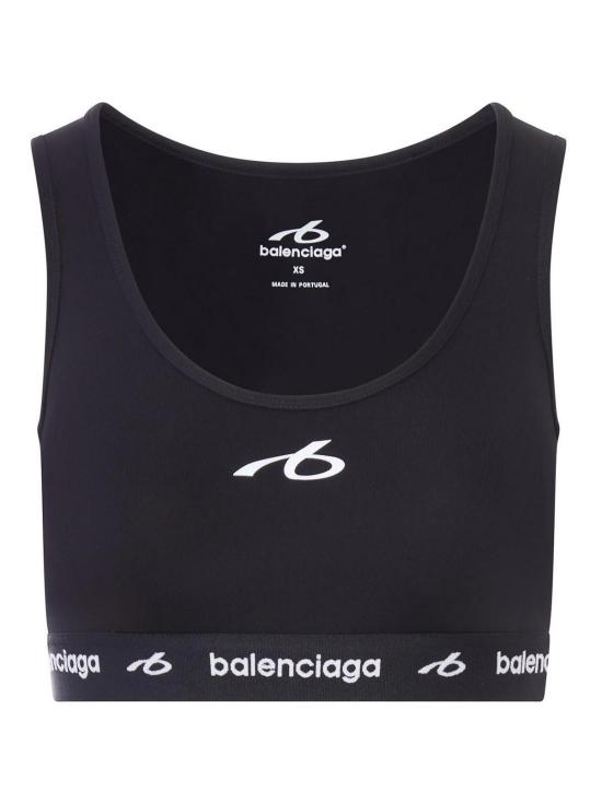 26FW 발렌시아가 테크웨어 브라 탱크 탑 A0023QTUVN71000 BLACK