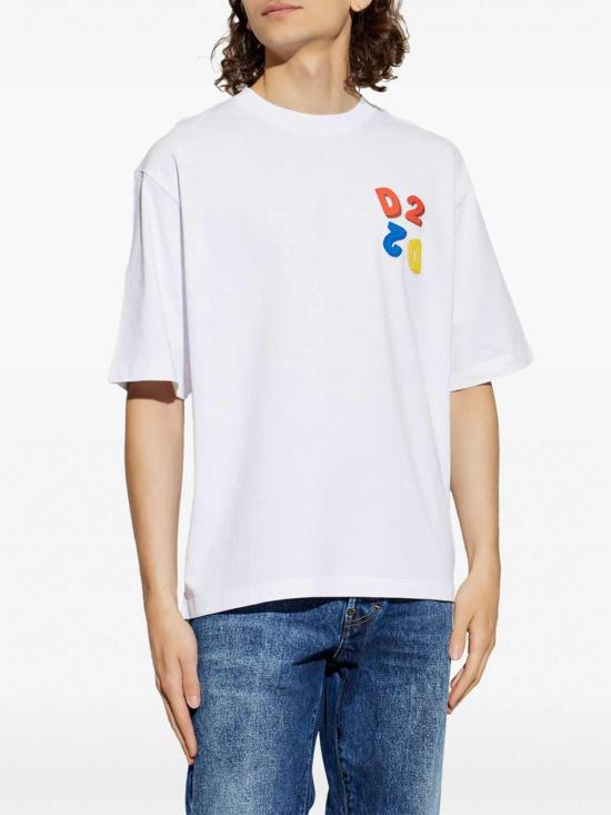 26FW 디스퀘어드2 반팔 티셔츠 D20033S74GD1584100 WHITE - DSQUARED2