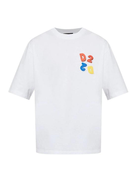 26FW 디스퀘어드2 반팔 티셔츠 D20033S74GD1584100 WHITE