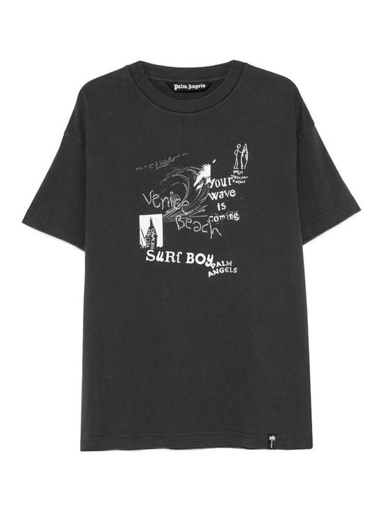 26FW 팜앤젤스 반팔 티셔츠 PAMAA001JR0071110 BLACK