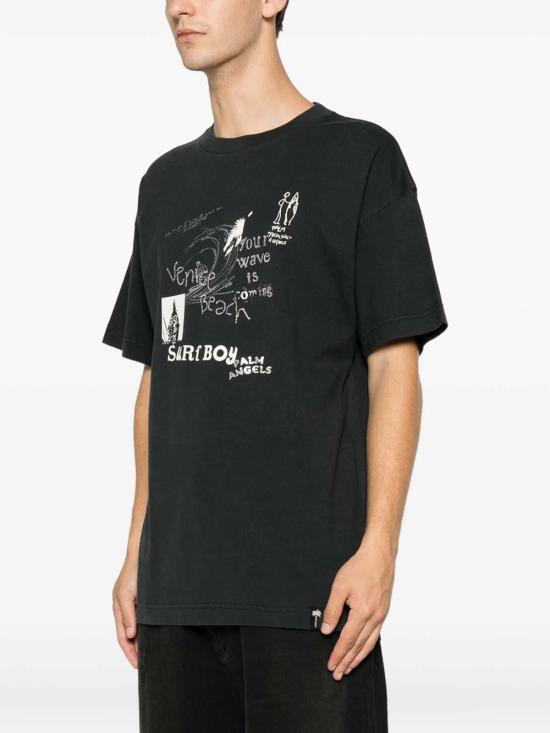 26FW 팜앤젤스 반팔 티셔츠 PAMAA001JR0071110 BLACK - PALM ANGELS