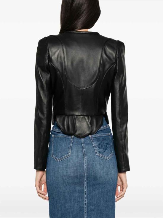 26FW 엘리자베타프랜치 가죽 자켓 GD06G66E2110 BLACK - ELISABETTA FRANCHI