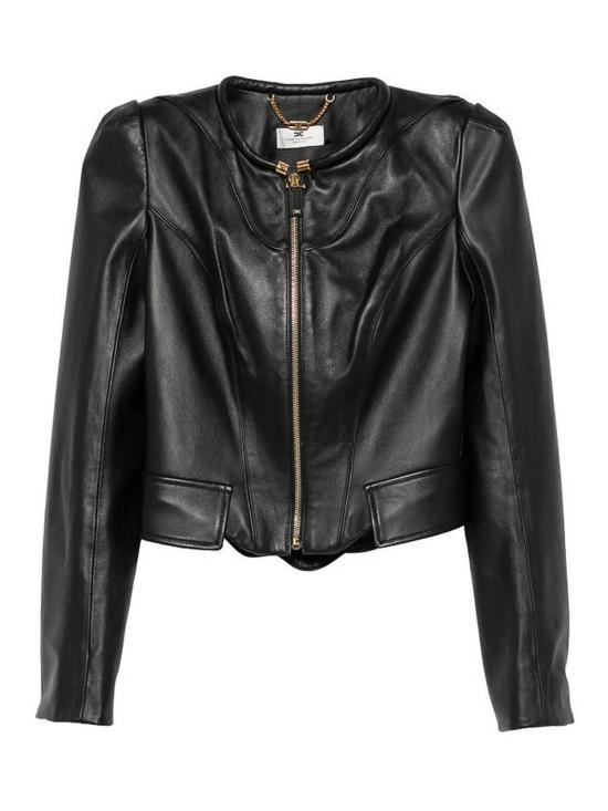 26FW 엘리자베타프랜치 가죽 자켓 GD06G66E2110 BLACK