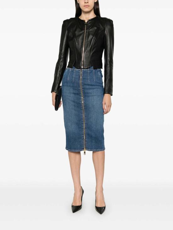 26FW 엘리자베타프랜치 가죽 자켓 GD06G66E2110 BLACK - ELISABETTA FRANCHI