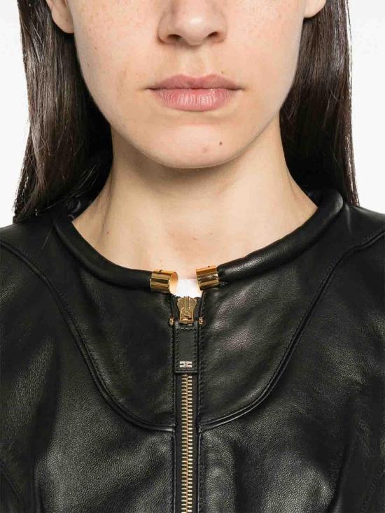 26FW 엘리자베타프랜치 가죽 자켓 GD06G66E2110 BLACK - ELISABETTA FRANCHI