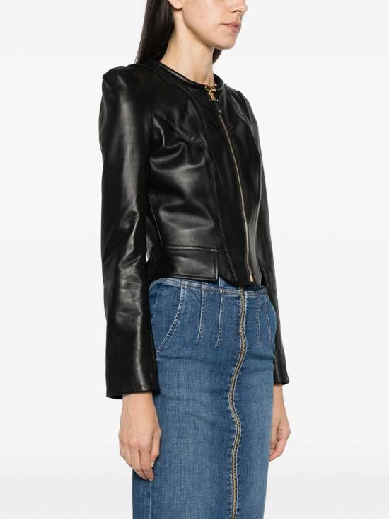 26FW 엘리자베타프랜치 가죽 자켓 GD06G66E2110 BLACK - ELISABETTA FRANCHI