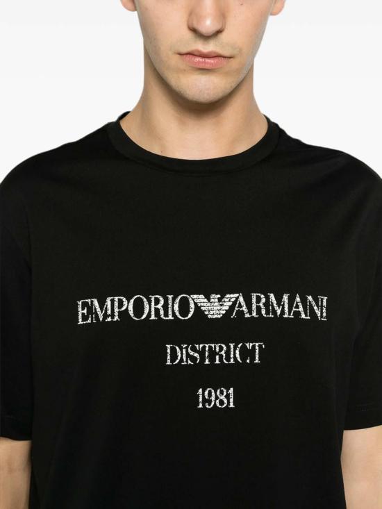 26FW 엠포리오 아르마니 반팔 티셔츠 AF29523EM007283UC001 BLACK - EMPORIO ARMANI