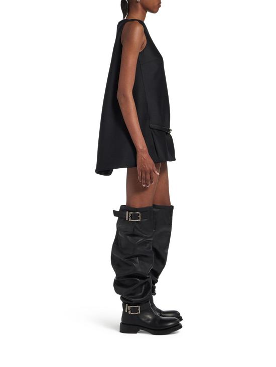 26FW 발렌시아가 A-라인 울 드레스 A009P3TUT221000 BLACK - BALENCIAGA