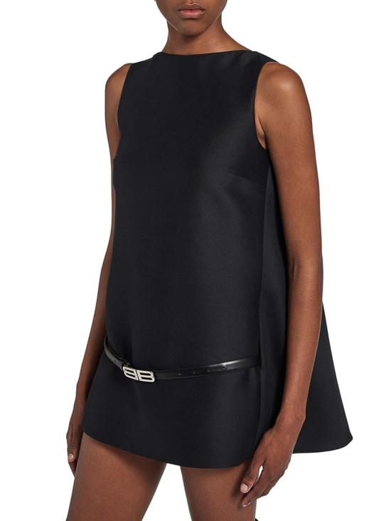 26FW 발렌시아가 A-라인 울 드레스 A009P3TUT221000 BLACK - BALENCIAGA