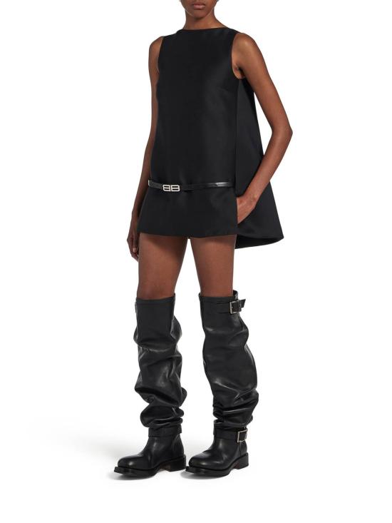 26FW 발렌시아가 A-라인 울 드레스 A009P3TUT221000 BLACK - BALENCIAGA