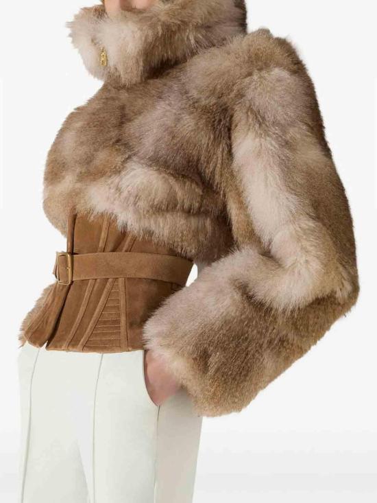 26FW 엘리자베타프랜치 무스탕 GB02A66E2AI6 BROWN - ELISABETTA FRANCHI