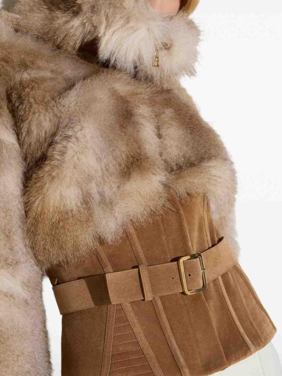 26FW 엘리자베타프랜치 무스탕 GB02A66E2AI6 BROWN - ELISABETTA FRANCHI