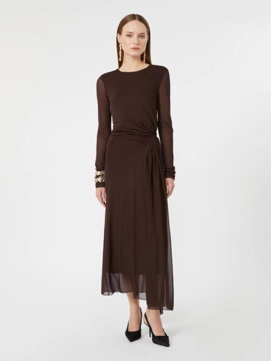 26FW 막스마라 미디 원피스 2621626014600 002 MARRONE - MAX MARA