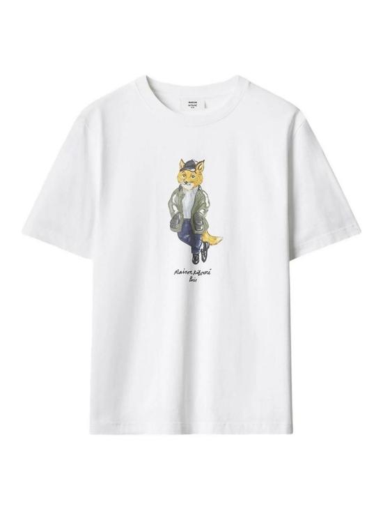 26FW 메종키츠네 반팔 티셔츠 MRMJT22KJ7025WHITE