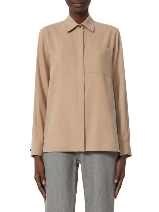 25FW 막스마라 시아마세 실크 셔츠 261111115160001E15 BROWN - MAX MARA