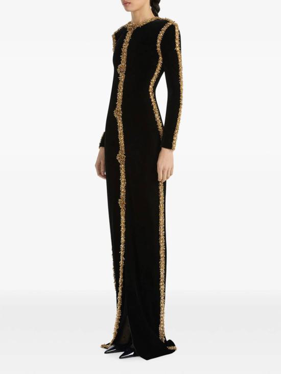 26FW 발망 미디 스커트 DR0000000075EAD BLACK - BALMAIN