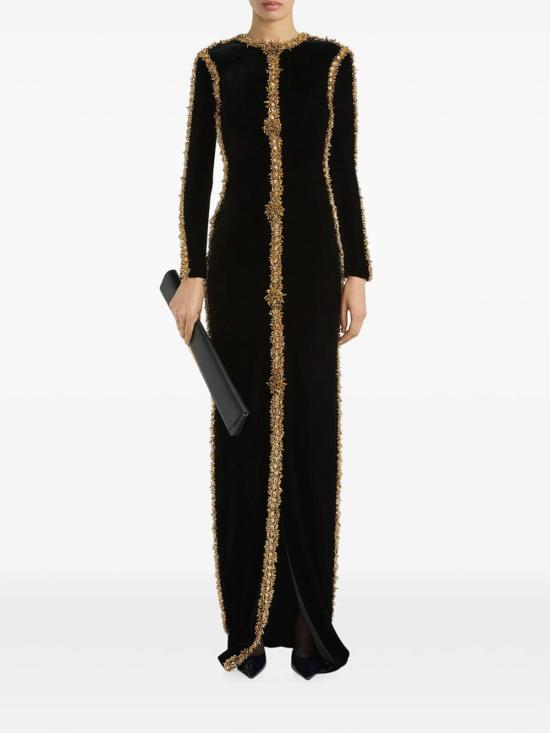26FW 발망 미디 스커트 DR0000000075EAD BLACK - BALMAIN