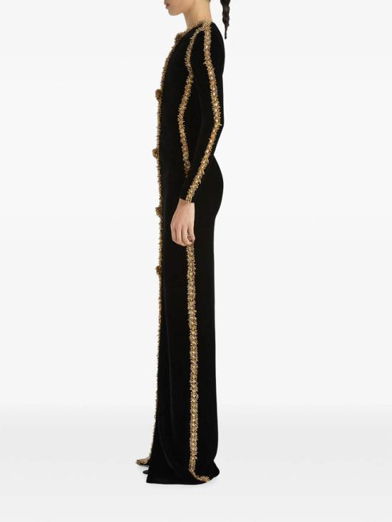 26FW 발망 미디 스커트 DR0000000075EAD BLACK - BALMAIN